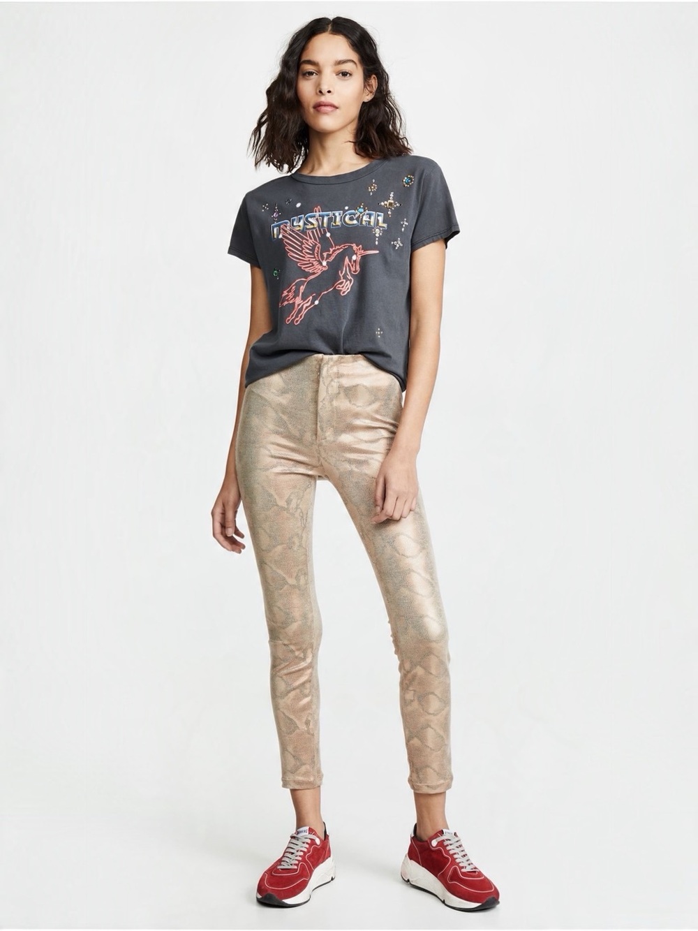 MOTHER • High Waisted Seamless Looker Ankle in Slither